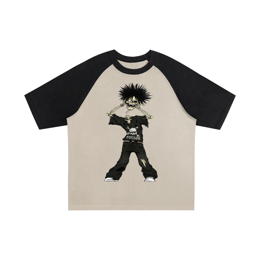 Color-Blocked Raglan Sleeve T-Shirt