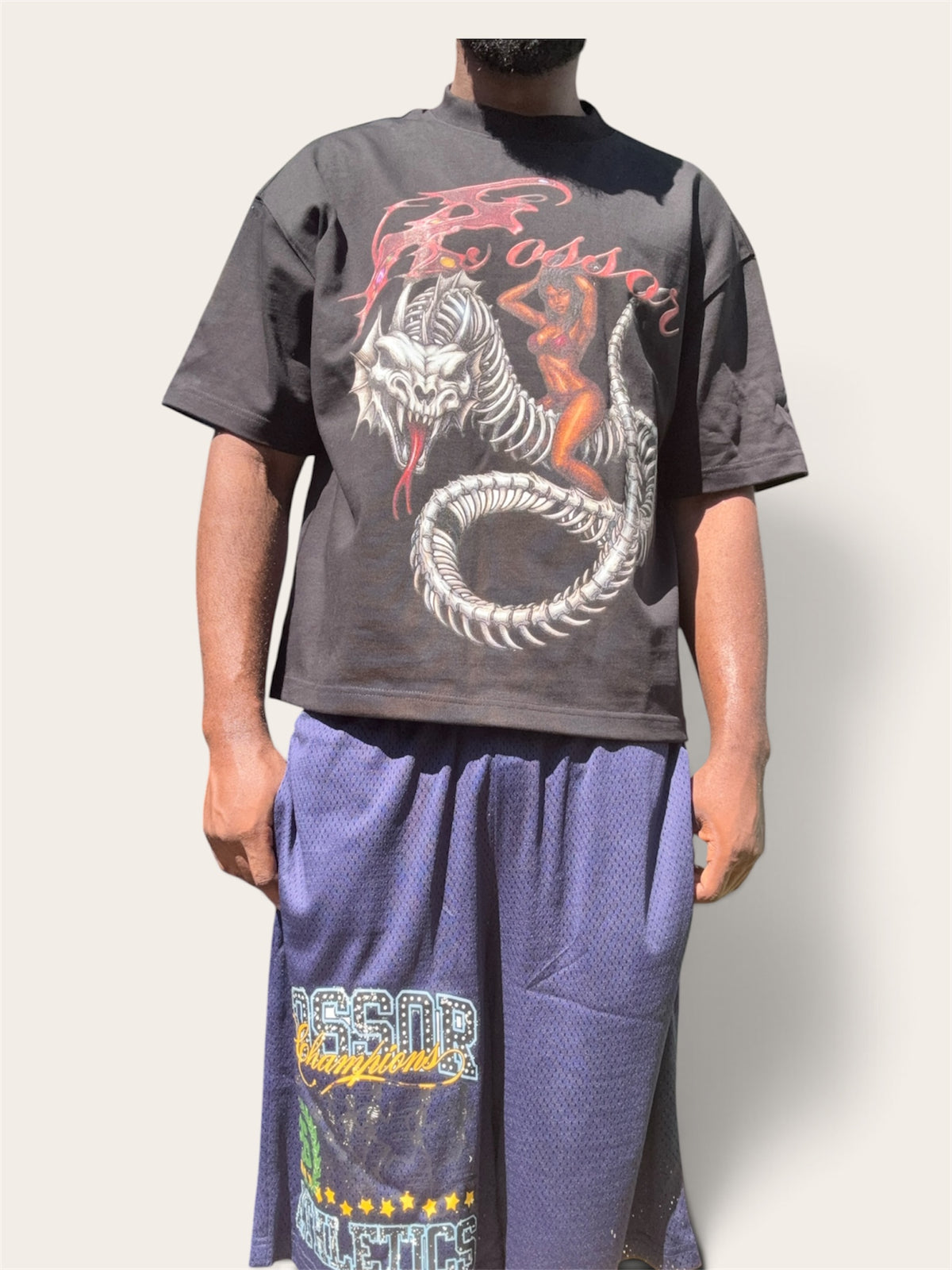 Fossor Snake Graphic Boxy Oversized T-Shirt