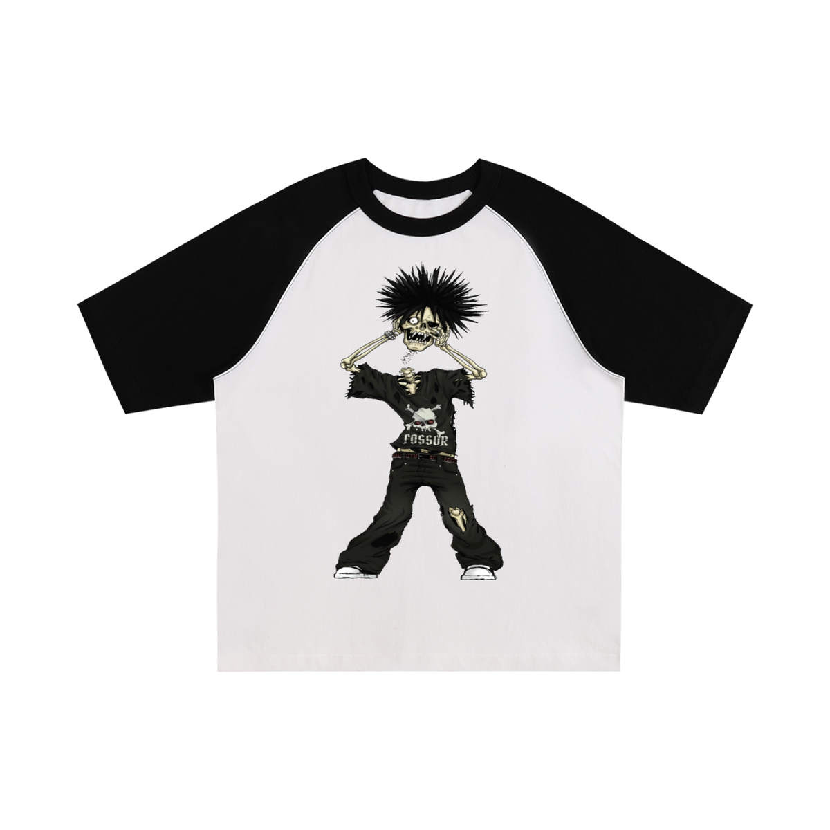 Color-Blocked Raglan Sleeve T-Shirt