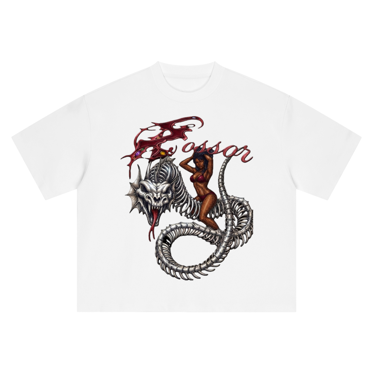 Fossor Snake Graphic Boxy Oversized T-Shirt