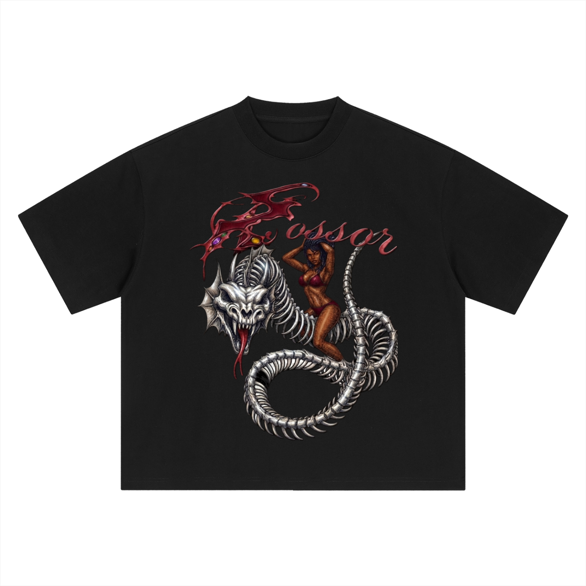 Fossor Snake Graphic Boxy Oversized T-Shirt