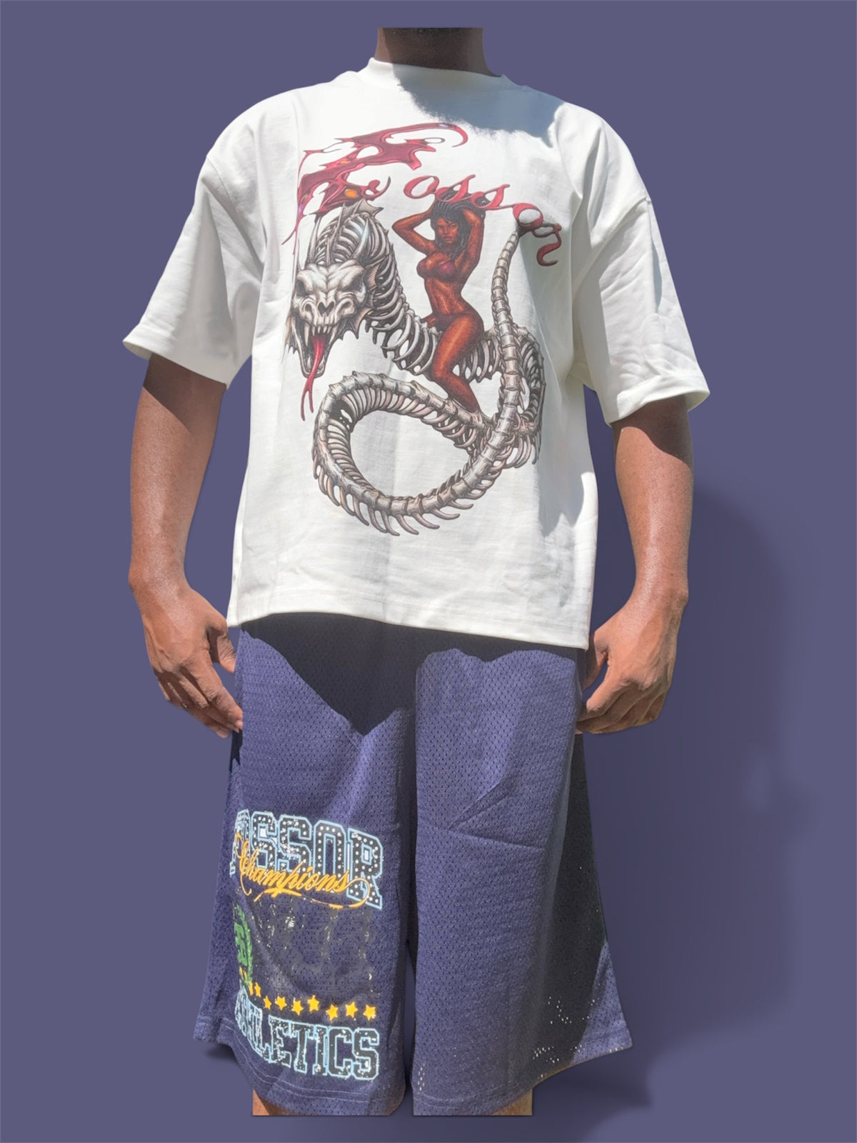 Fossor Snake Graphic Boxy Oversized T-Shirt